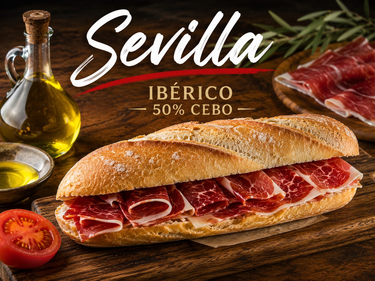 Sevilla &ndash; Jam&oacute;n Ib&eacute;rico 50% Cebo Sandwich